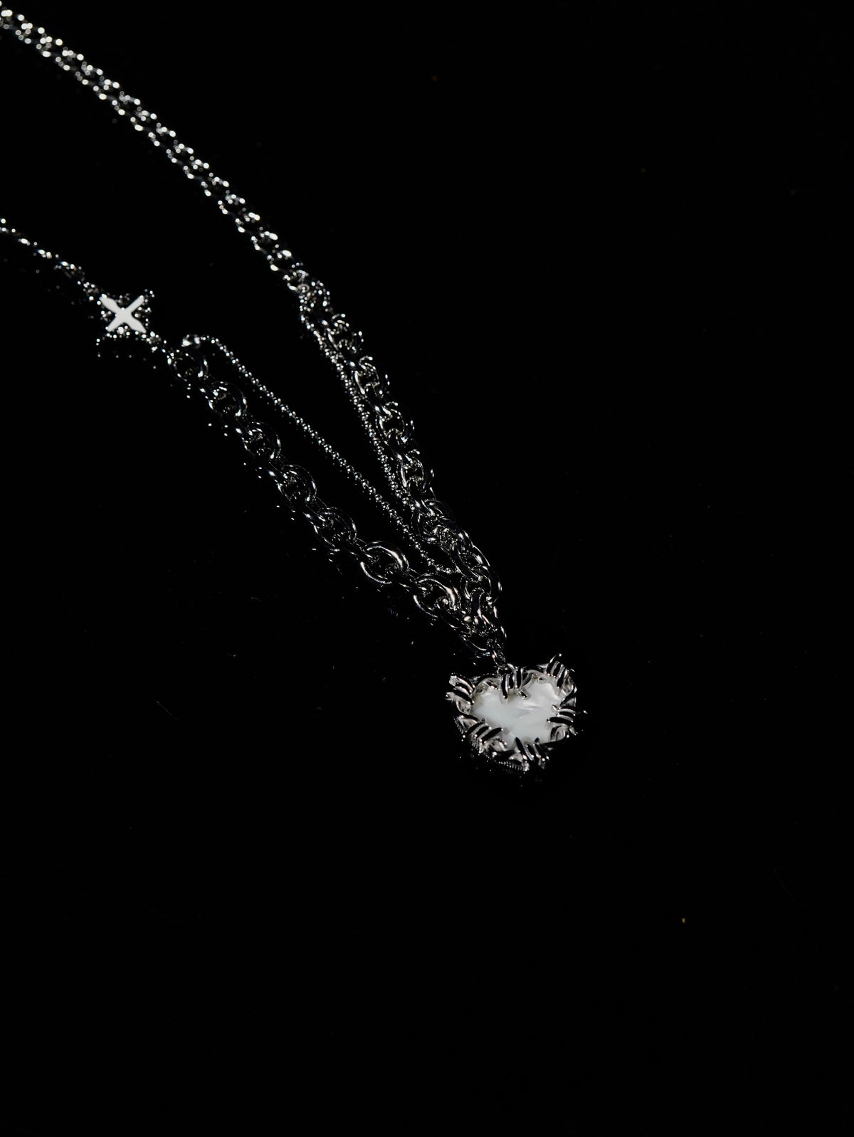 WHITE LAVA HEART