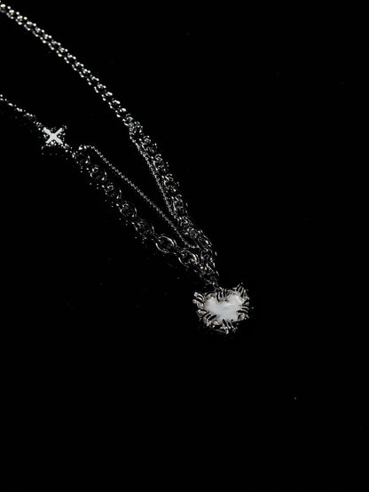 WHITE LAVA HEART