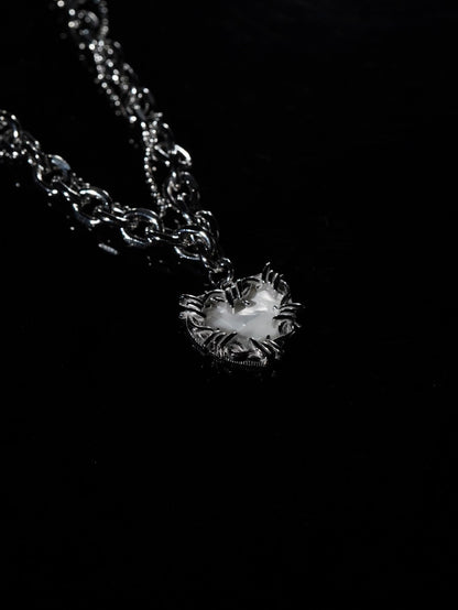 WHITE LAVA HEART