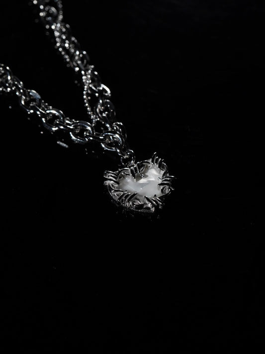 WHITE LAVA HEART