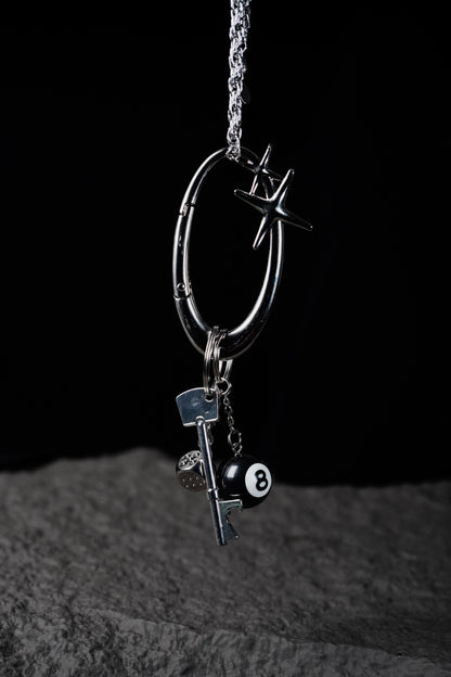 STAR BLACK8 KEYCHAIN