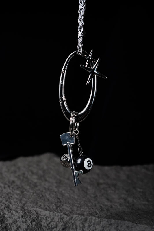 STAR BLACK8 KEYCHAIN