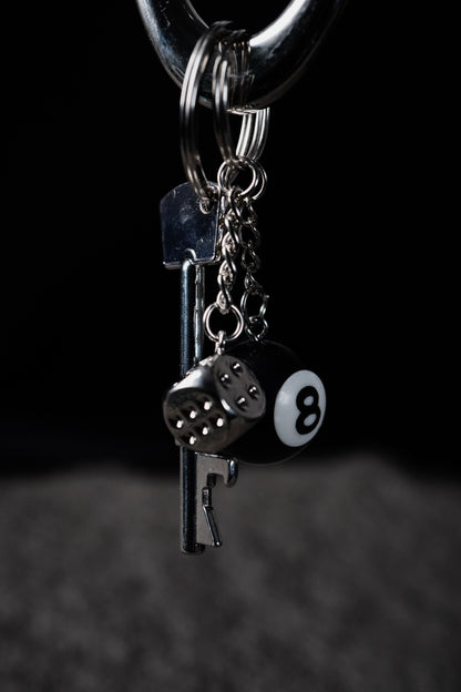 STAR BLACK8 KEYCHAIN