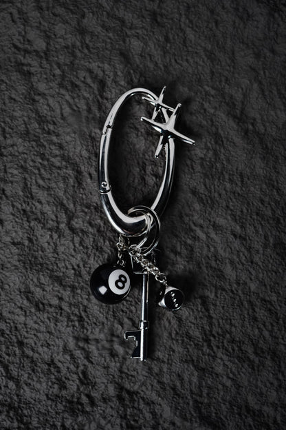 STAR BLACK8 KEYCHAIN
