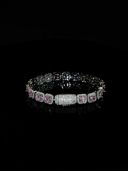 PINK DIAMOND HALO BRACELET