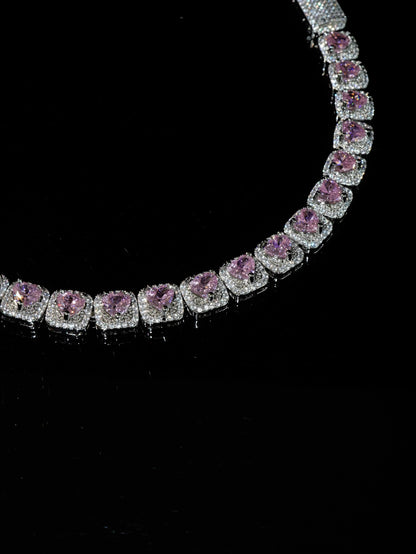 PINK DIAMOND HALO BRACELET